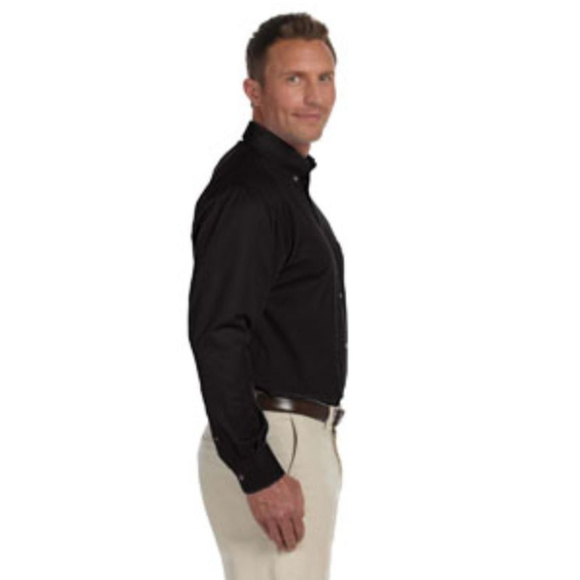 LAUREN RALPH LAUREN BLACK BUTTON SHIRT 16 34/35 - Picture 2 of 6